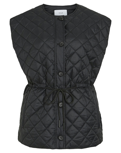 Vila - VIBenji Quilted Vest - Black Beauty 